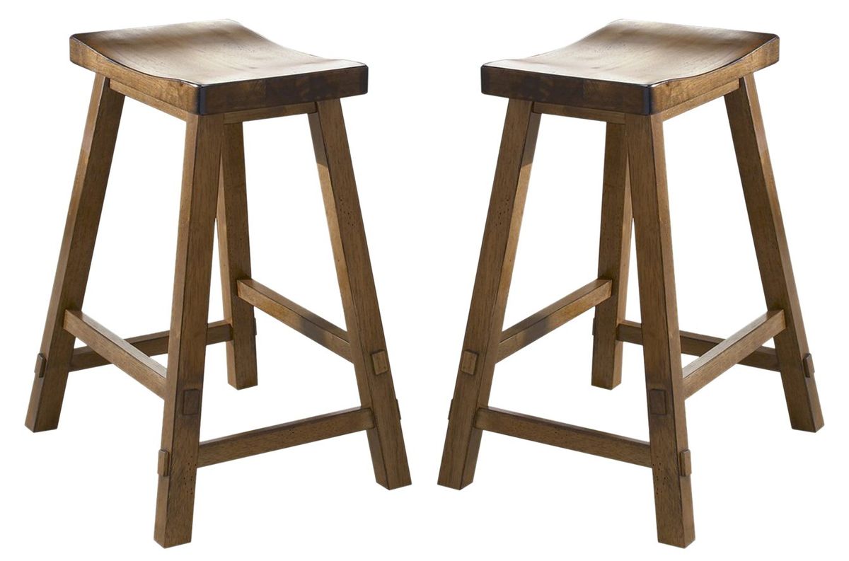 Liberty Furniture Creations II 30 Inch Sawhorse Barstool in Tobacco Finish (Set of 2) image