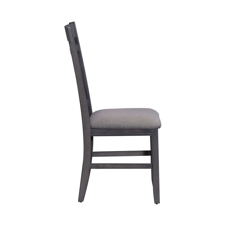 Liberty Furniture Lawson Splat Back Side Chair (Set of 2) in Weathered Gray