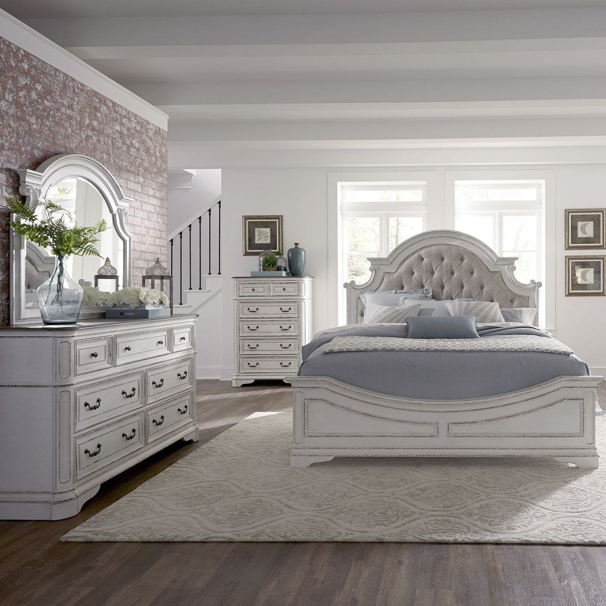 Liberty Magnolia Manor Five Drawer Chest in Antique White