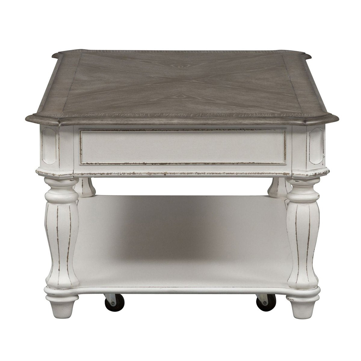 Liberty Magnolia Manor Rectangular Cocktail Table in Antique White