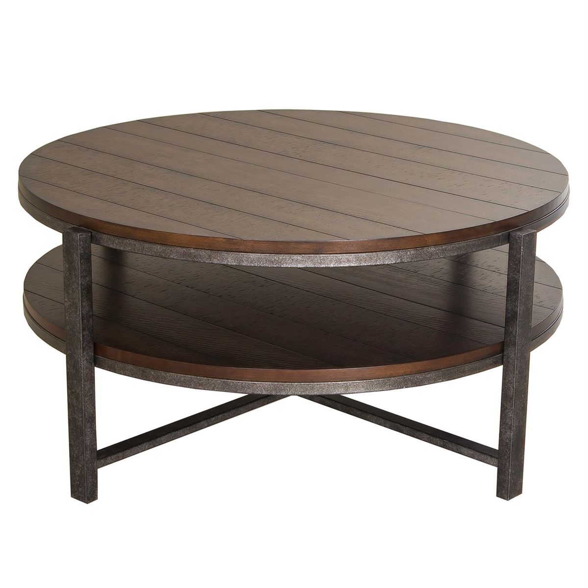 Liberty Breckinridge Round Cocktail Table in Mahogany