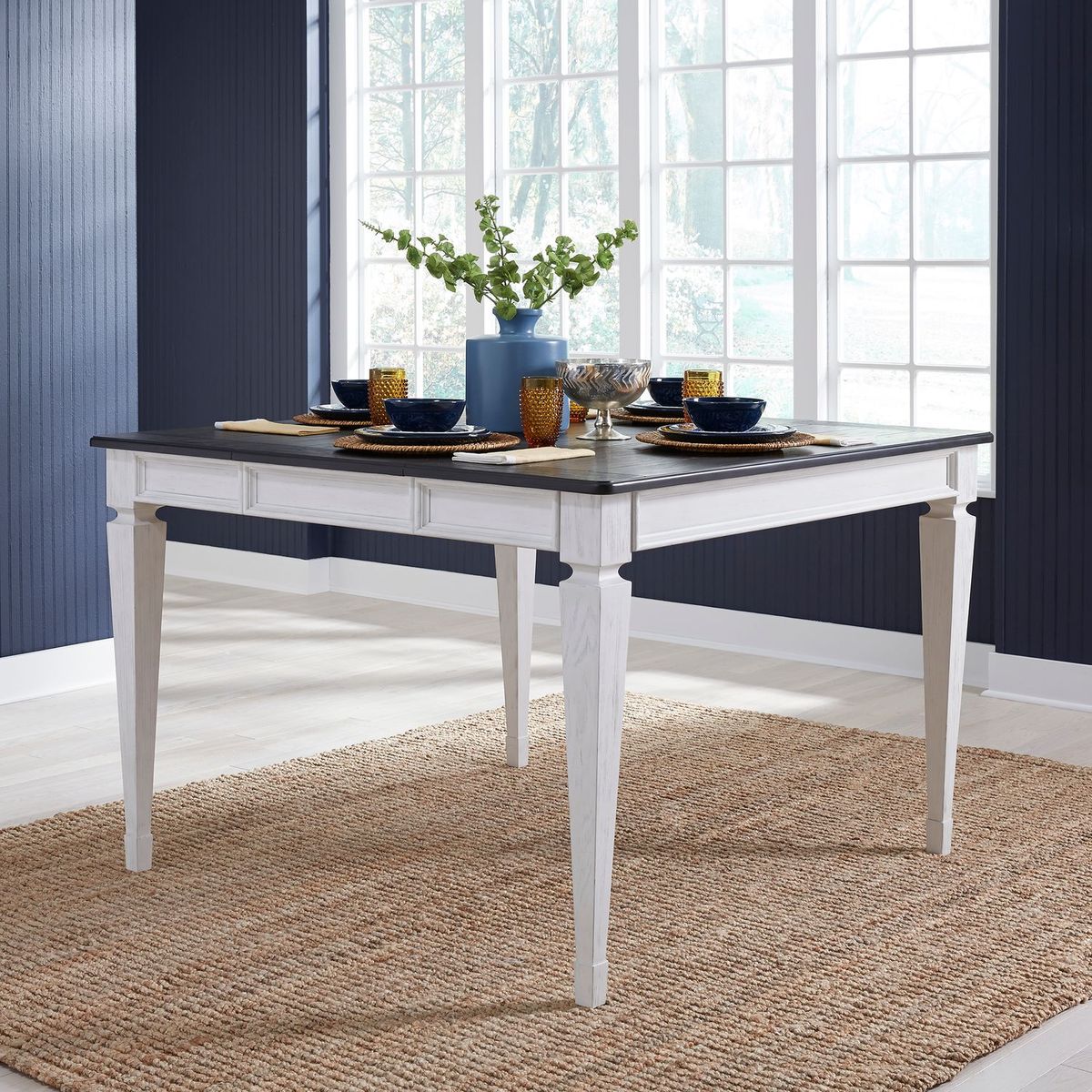 Liberty Furniture Allyson Park Pedestal Counter Height Leg Table in Wirebrushed White