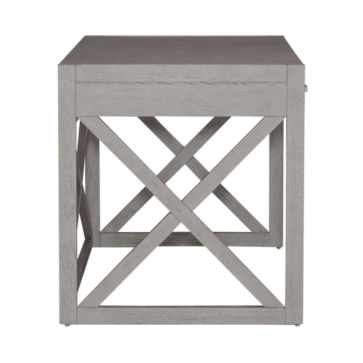 Liberty Furniture Palmetto Heights Writing Desk in Shell White/ Driftwood