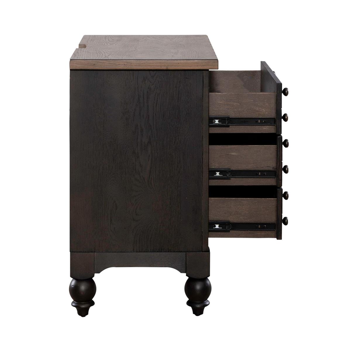 Liberty Furniture Americana Farmhouse 6 Drawer Bedside Chest in Black
