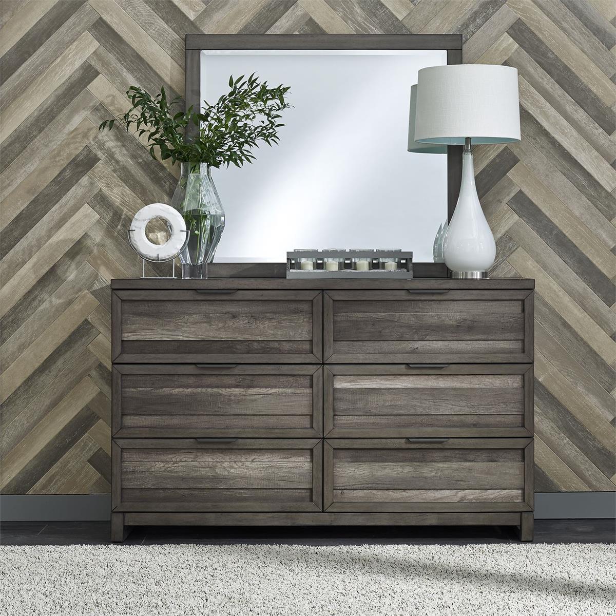 Liberty Furniture Tanners Creek Mirror in Greystone