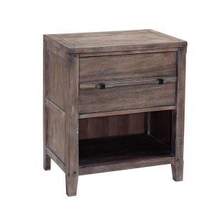 American Woodcrafters Aurora 1 Drawer Nightstand in Weathered Grey 2800-410