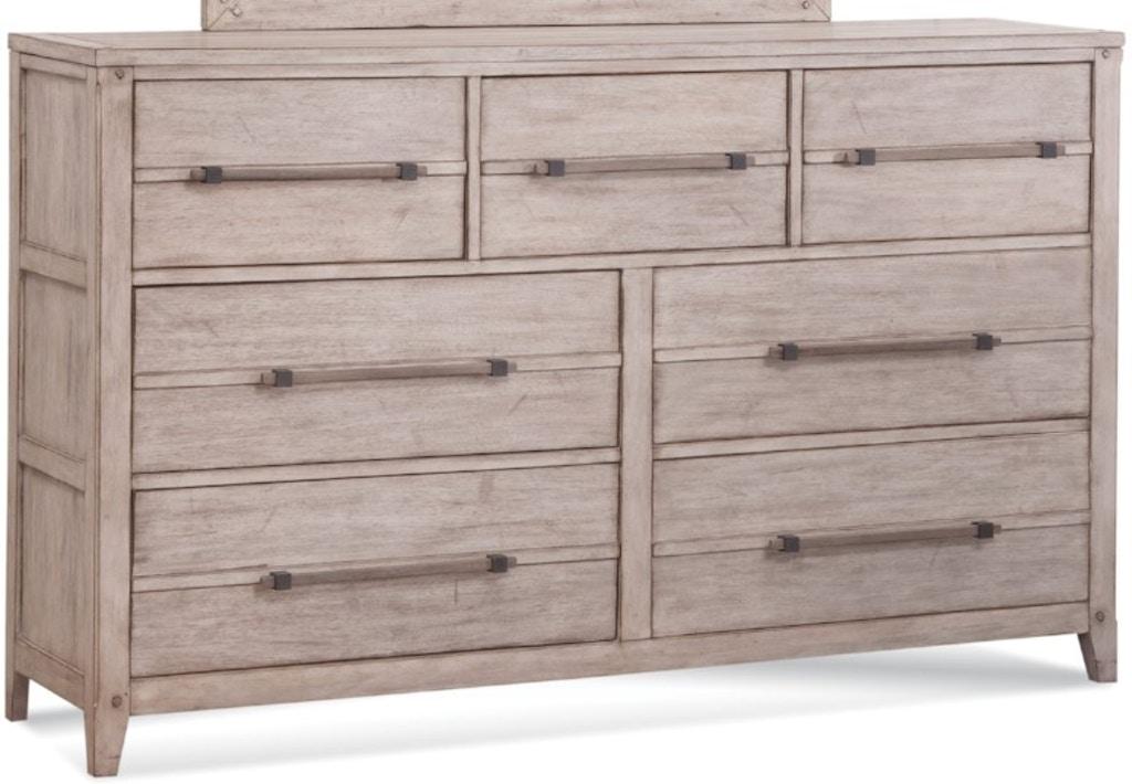 American Woodcrafters Aurora Dresser in Whitewash 2810-270