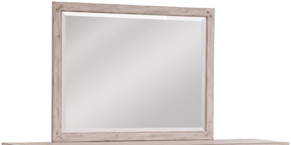 American Woodcrafters Aurora Landscape Mirror in Weathered Grey 2810-040