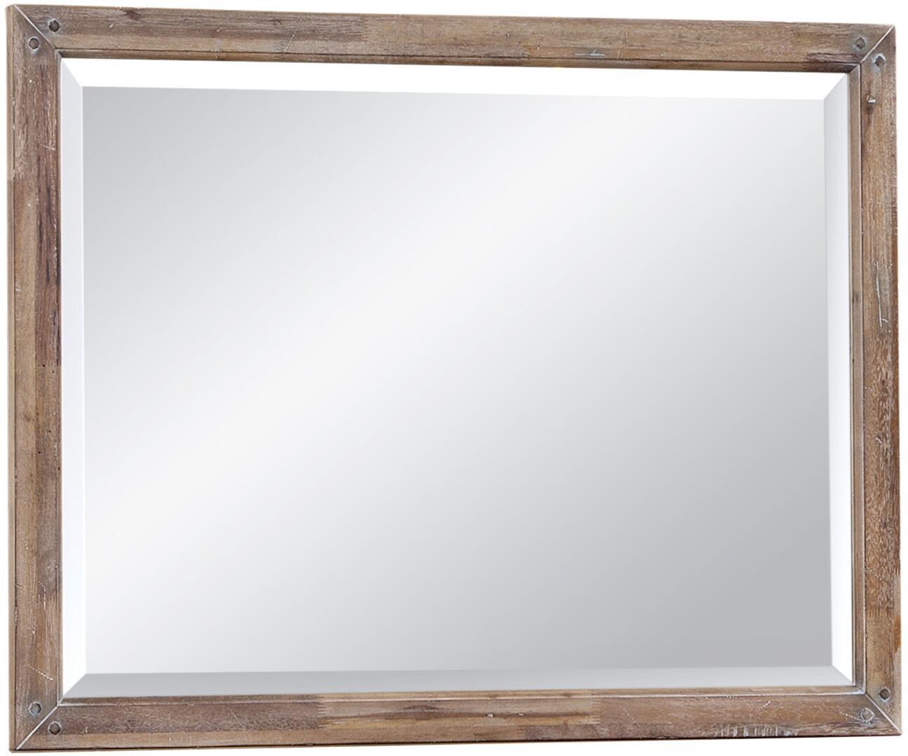 American Woodcrafters Aurora Landscape Mirror in Weathered Grey 2800-040