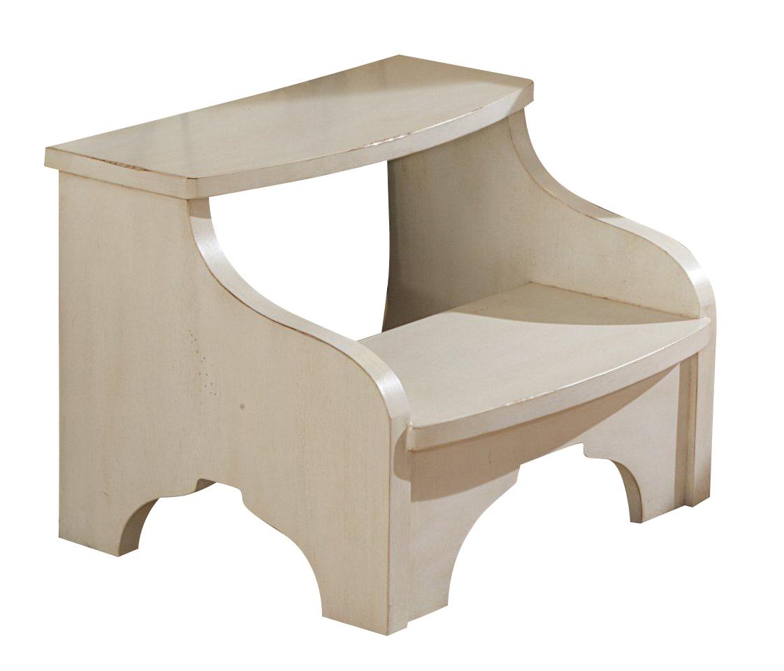 American Woodcrafters Heirloom Collection Footstool in Antique White 2910-775