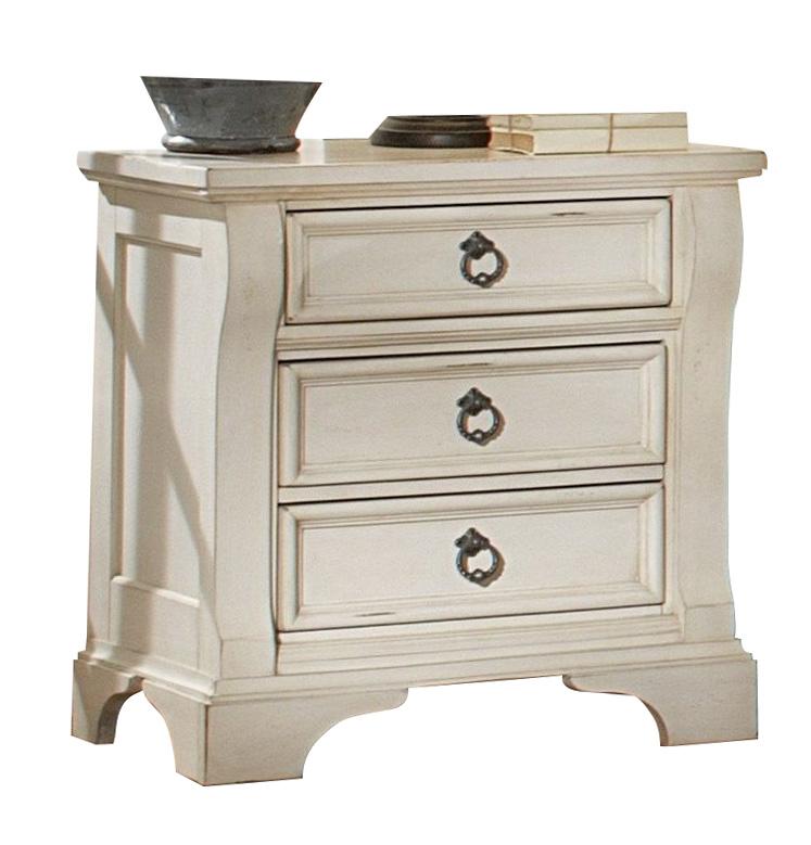 American Woodcrafters Heirloom Collection Night Stand in Antique White 2910-430