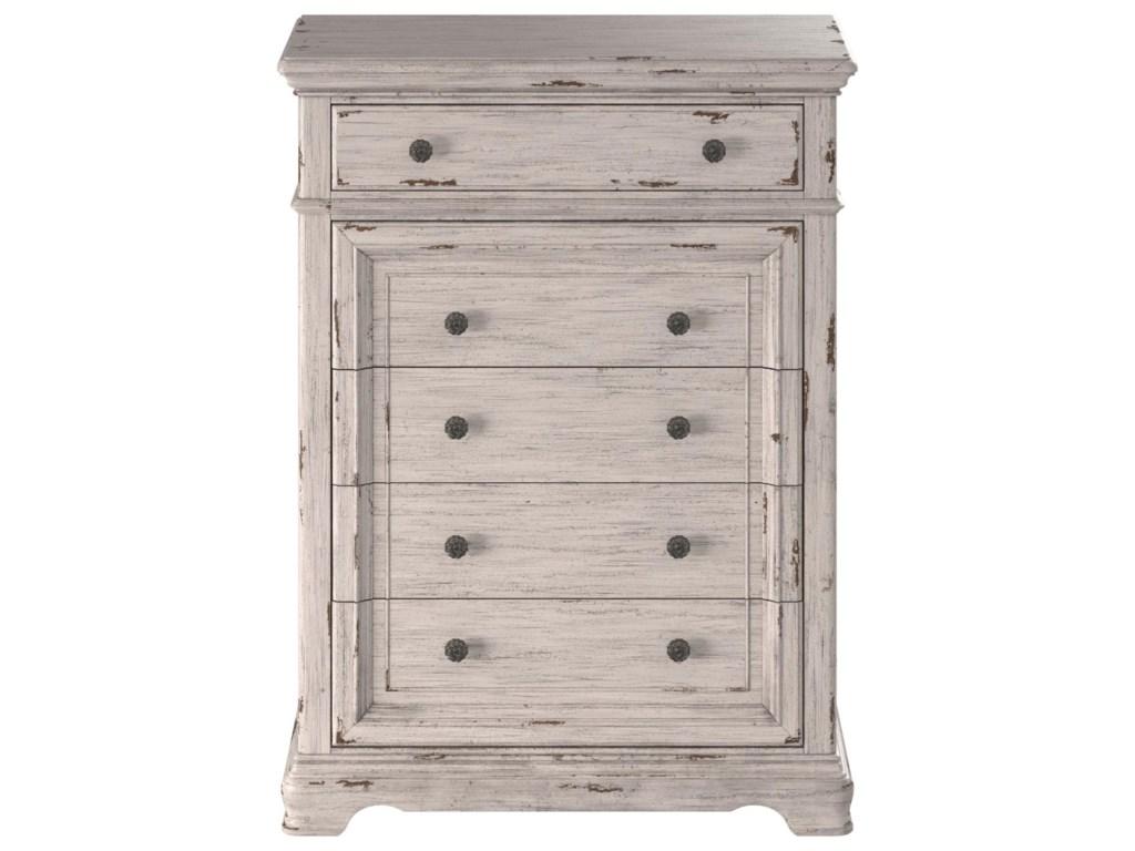 American Woodcrafters Providence Drawer Chest in Antique White 1910-150