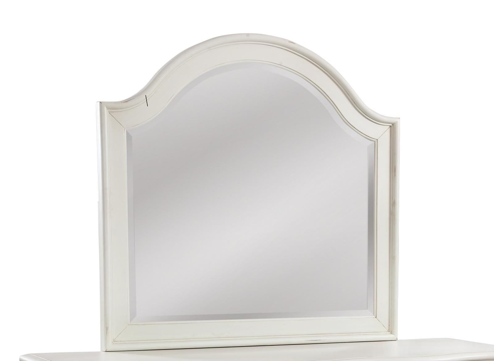 American WoodCrafters Rodanthe Landscape Mirror in Dove White 3910-040