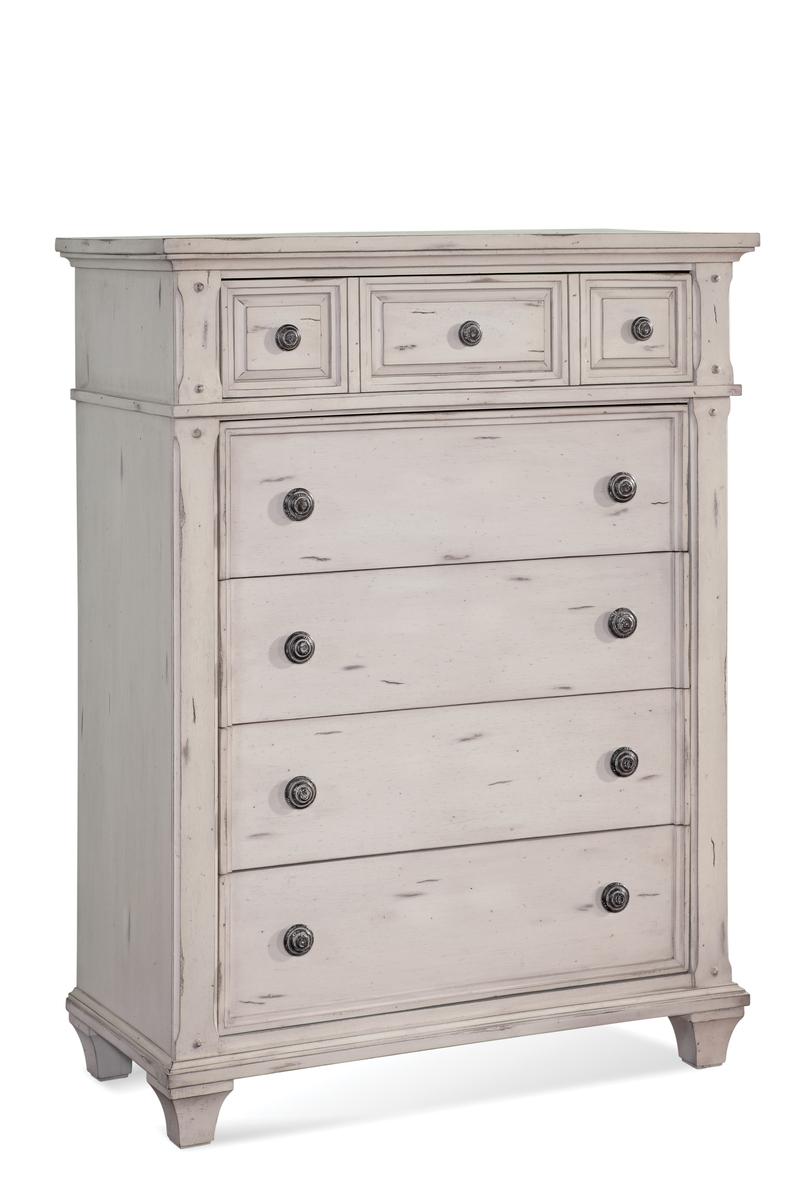 American Woodcrafters Sedona Chest in Cobblestone White 2410-150