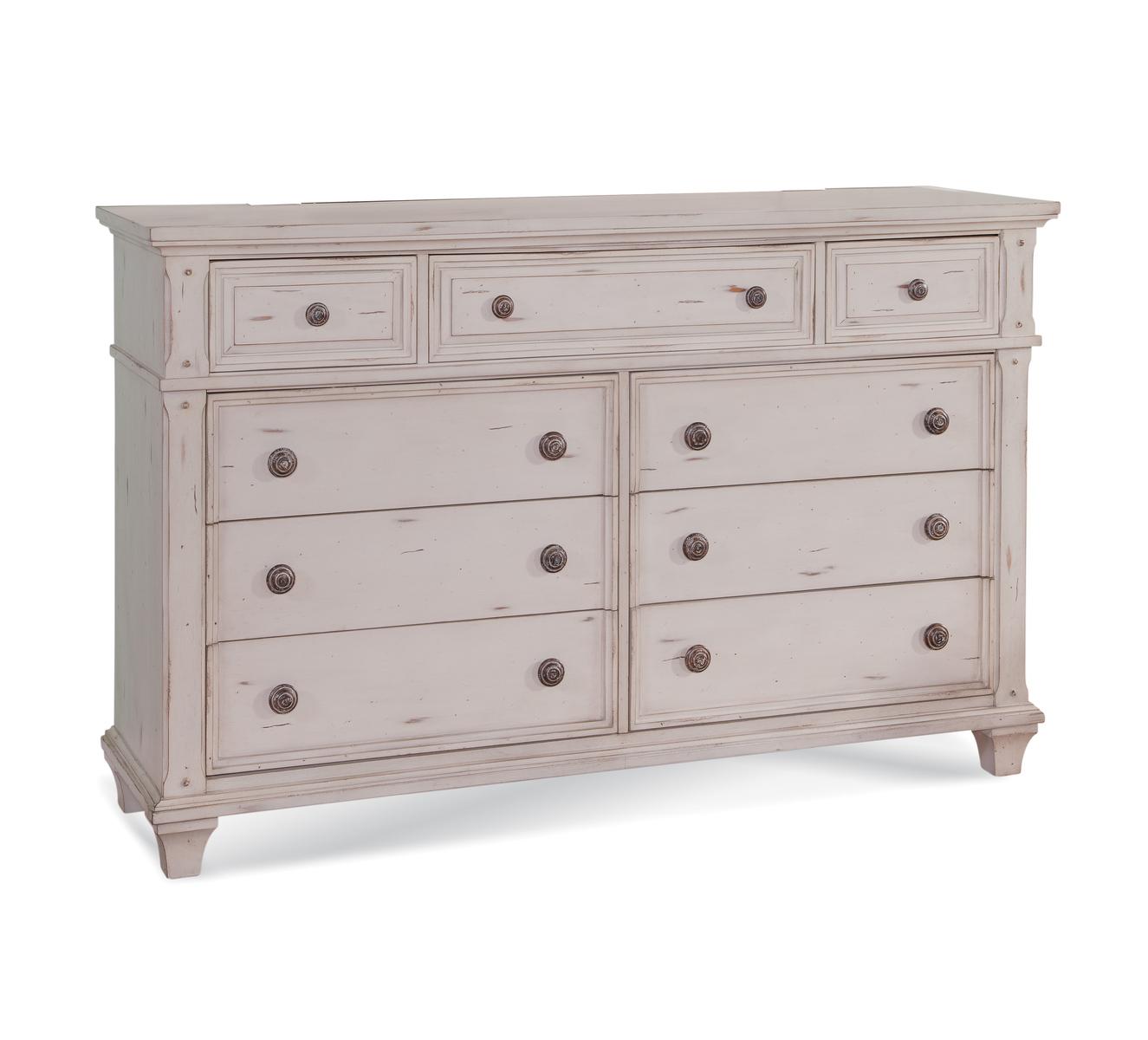 American Woodcrafters Sedona Dresser in Cobblestone White 2410-270