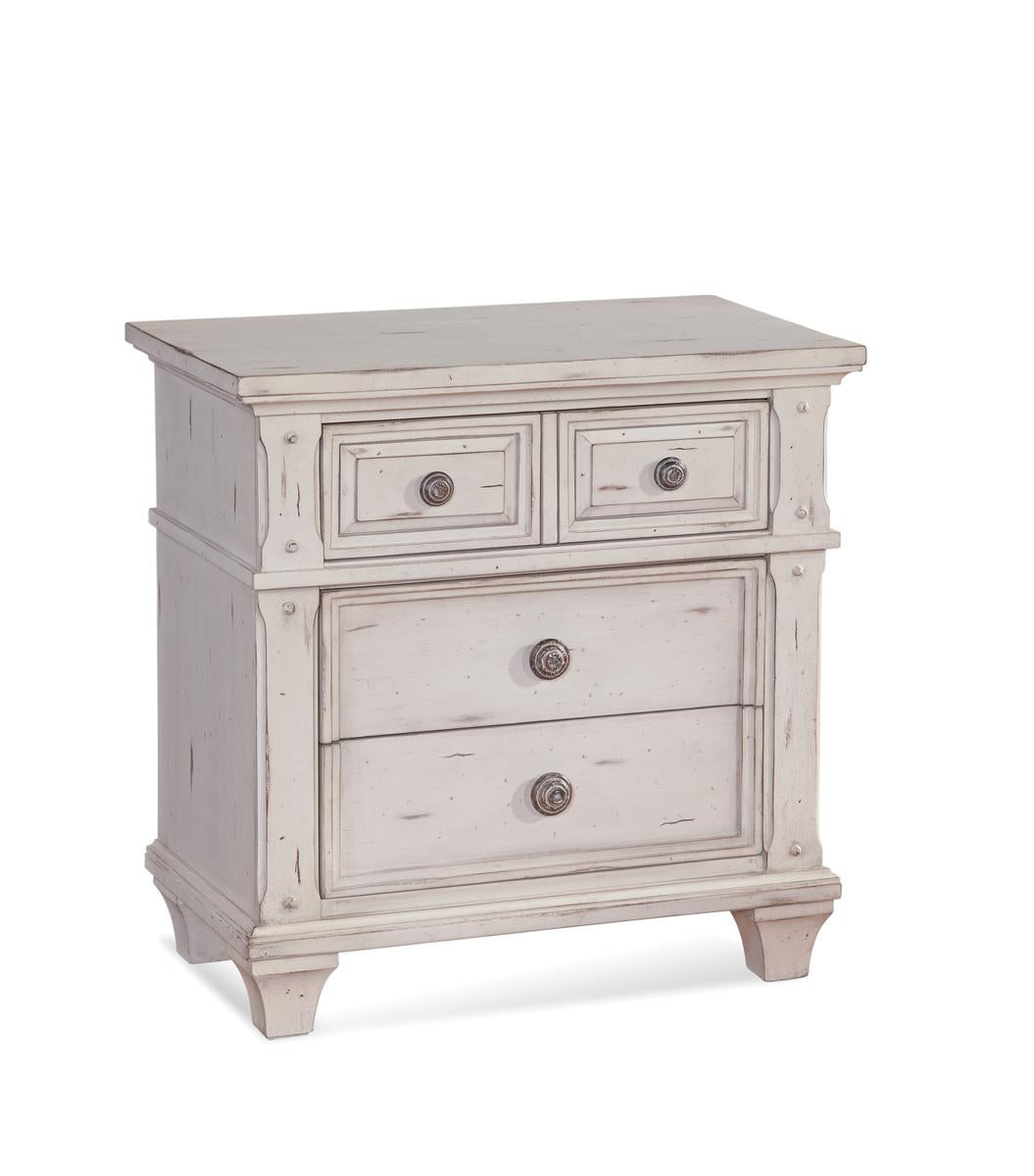 American Woodcrafters Sedona Nightstand in Cobblestone White 2410-430