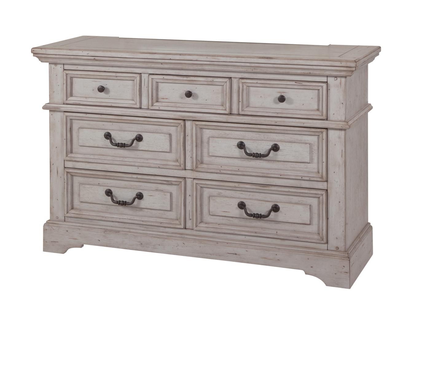 American Woodcrafters Stonebrook Double Dresser in Antique Gray 7820-260