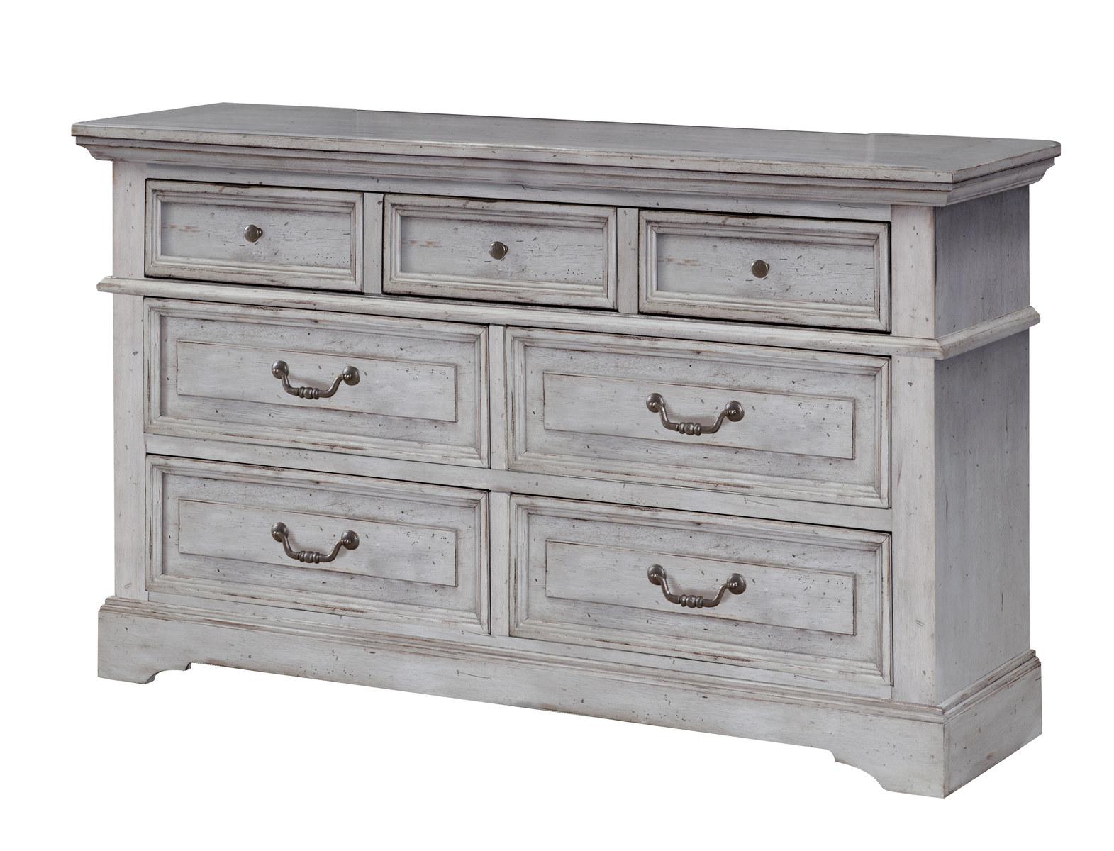 American Woodcrafters Stonebrook Dresser in Antique Gray 7820-270
