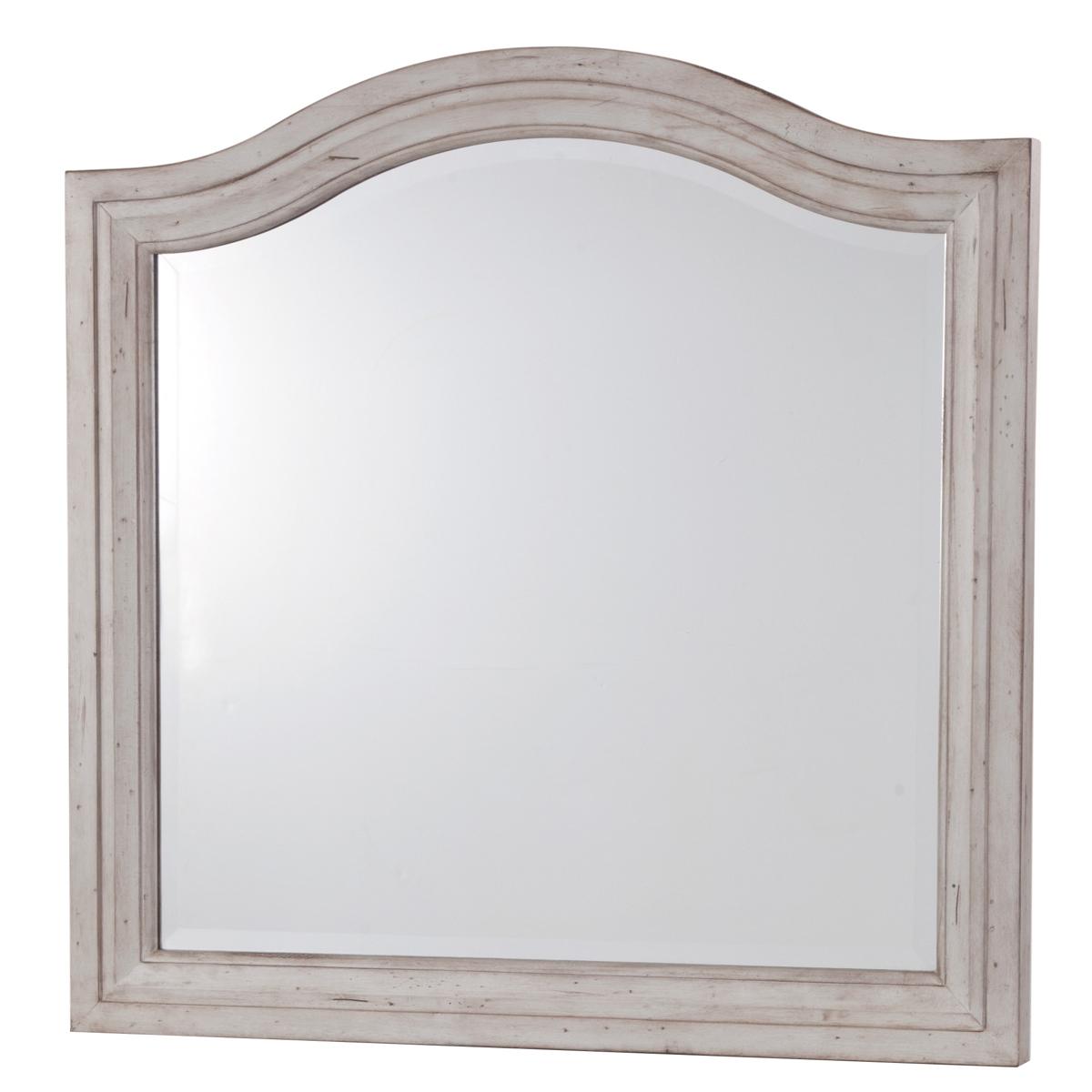 American Woodcrafters Stonebrook Landscape Mirror in Antique Gray 7820-030