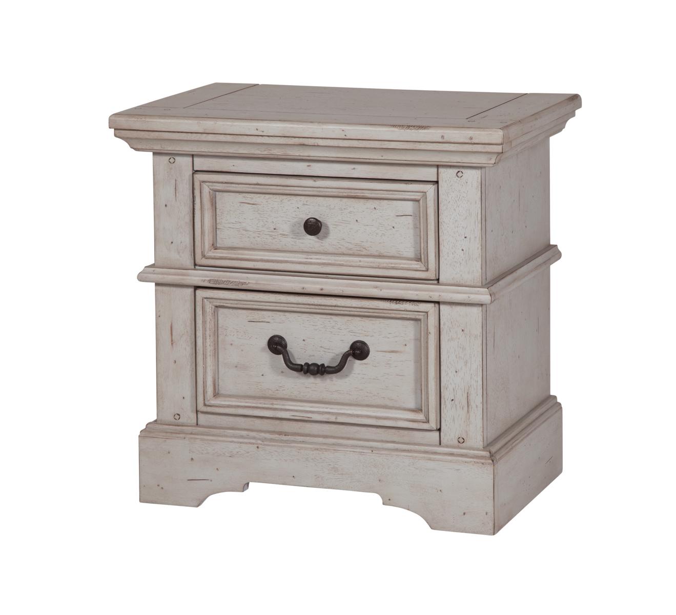 American Woodcrafters Stonebrook Small Nightstand in Antique Gray 7820-420