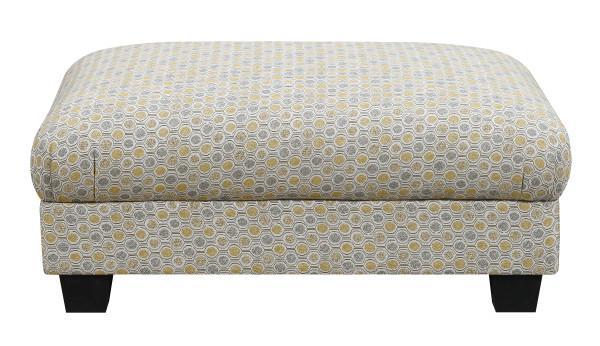 Emerald Home Furnishings Carter Accent Cocktail Ottoman in Vintage Gold