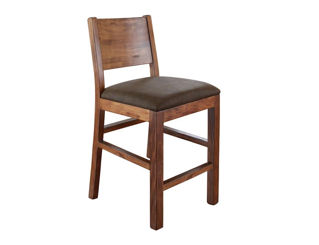 Parota 30” Barstool - with Faux Leather Seat**
