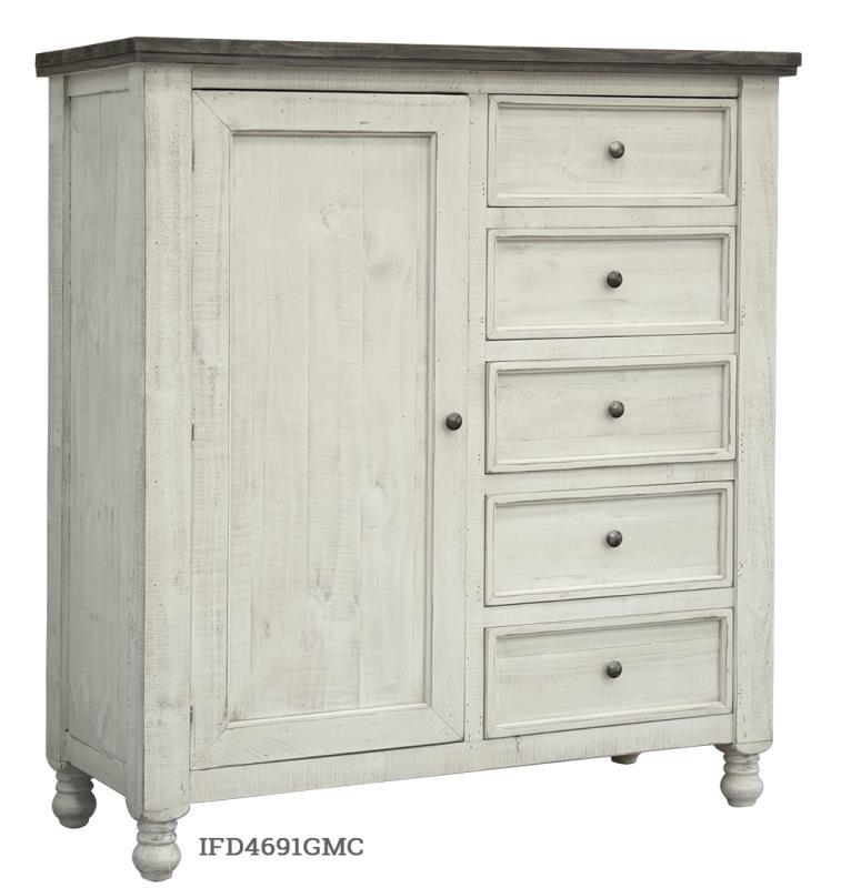 Stone 5 Drawer, 1 Door Gentleman Chest