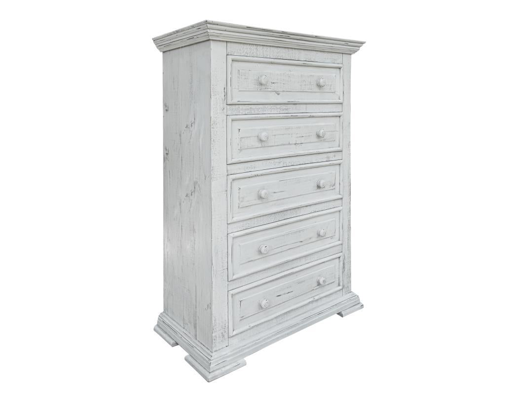 Terra White 5 Drawer Chest