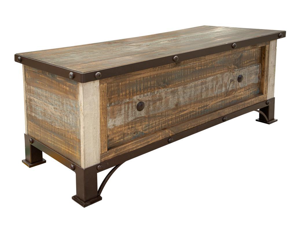 Antique Multicolor Bedroom Storage Trunk