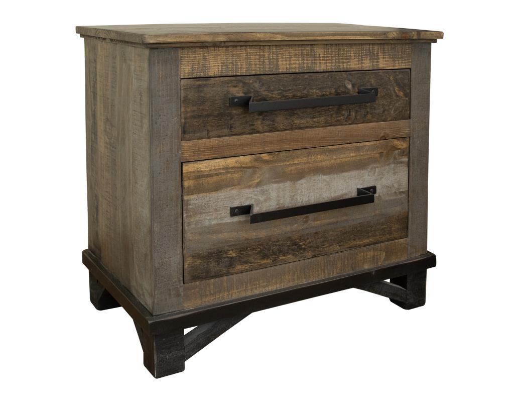 Loft Brown 2 Drawer, Night Stand