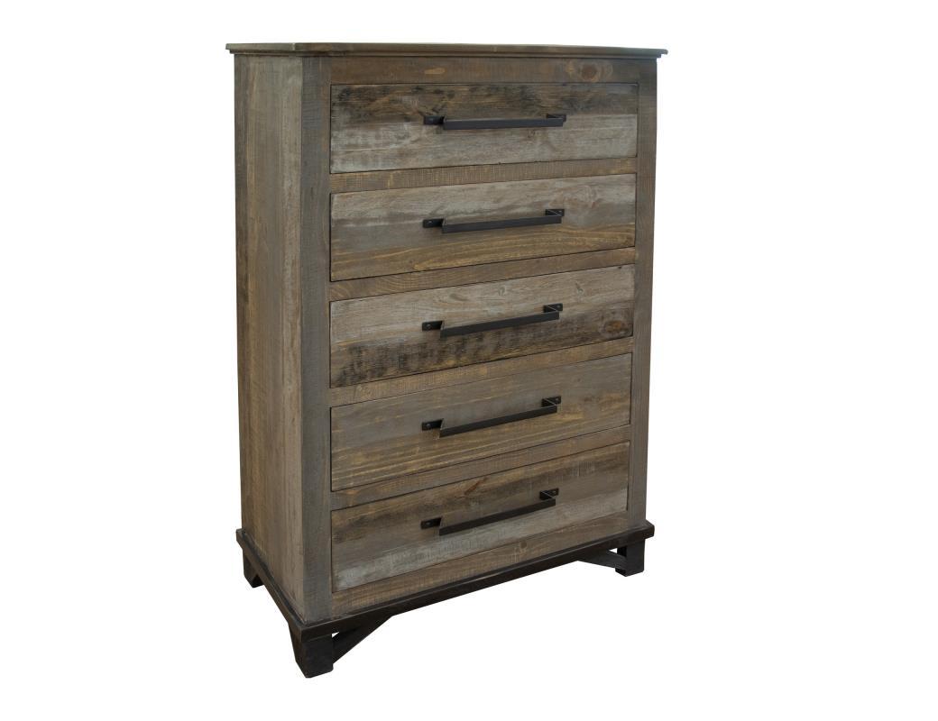 Loft Brown 5 Drawer, Chest