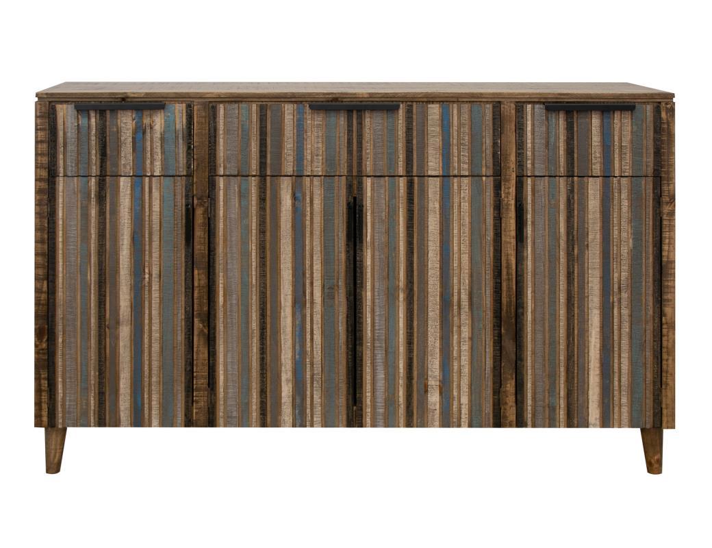 Tiza 3 Drawers, 4 Doors, Console Blue