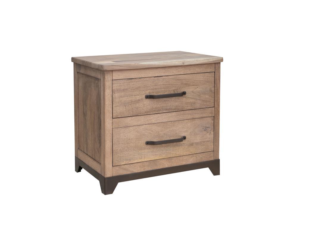 Natural Parota 2 Drawers, Nightstand
