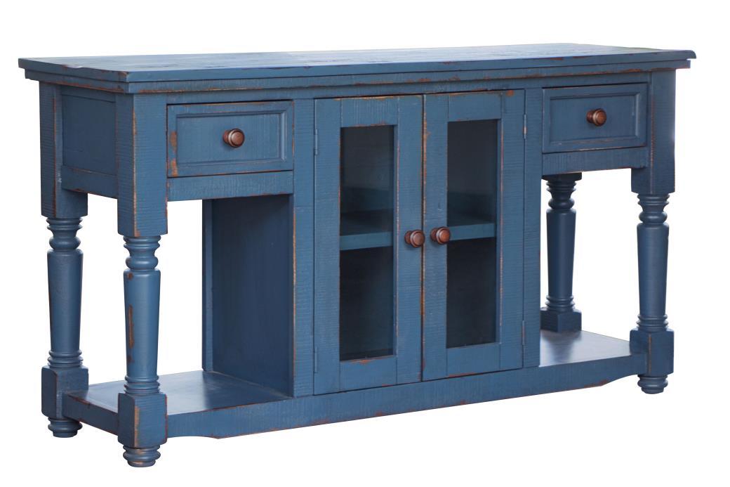 Aruba 2 Drawer and 2 Doors. Sofa Table, Dark Blue finish