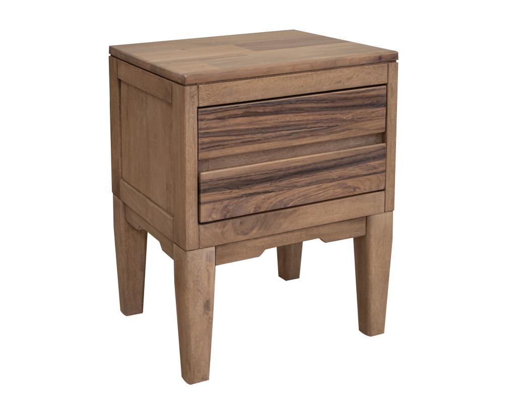 Parota Nova Night Stand w/ 2 Drawers