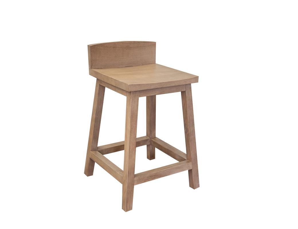 Natural Parota 24" Wooden Barstool