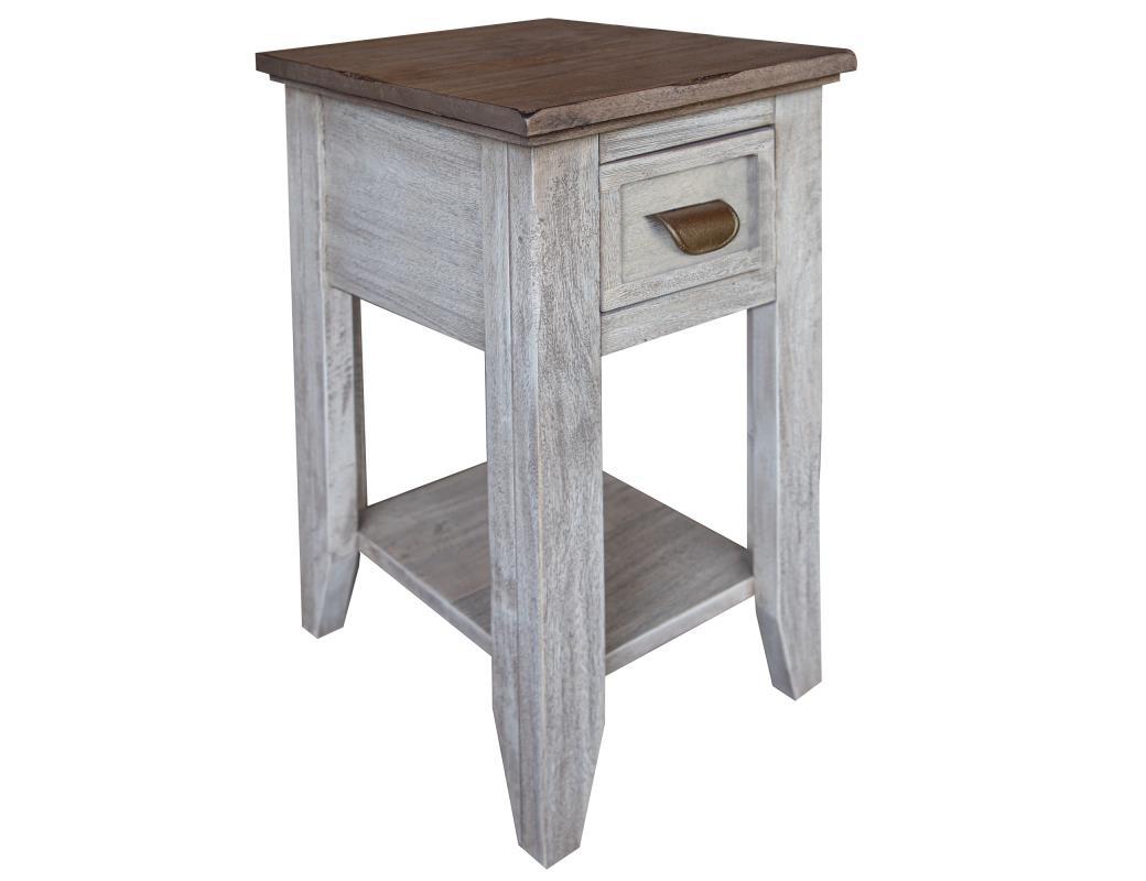 Sahara 1 Drawer w/ Shelf, Chair Side Table