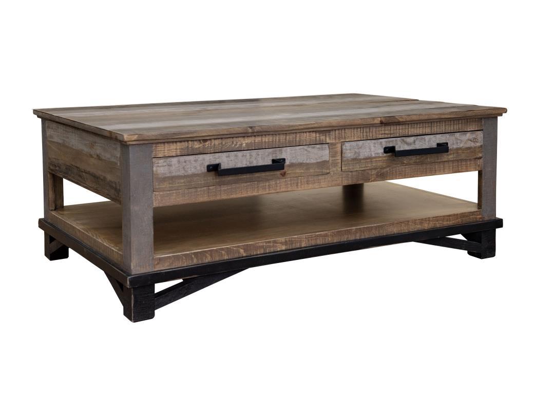 Loft Brown Cocktail Table 4 Drawers