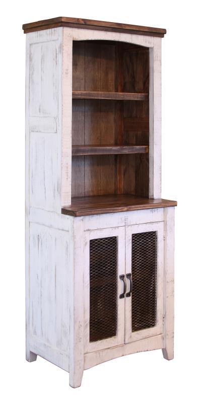 Pueblo White 3 Shelves, 2 Door Pier