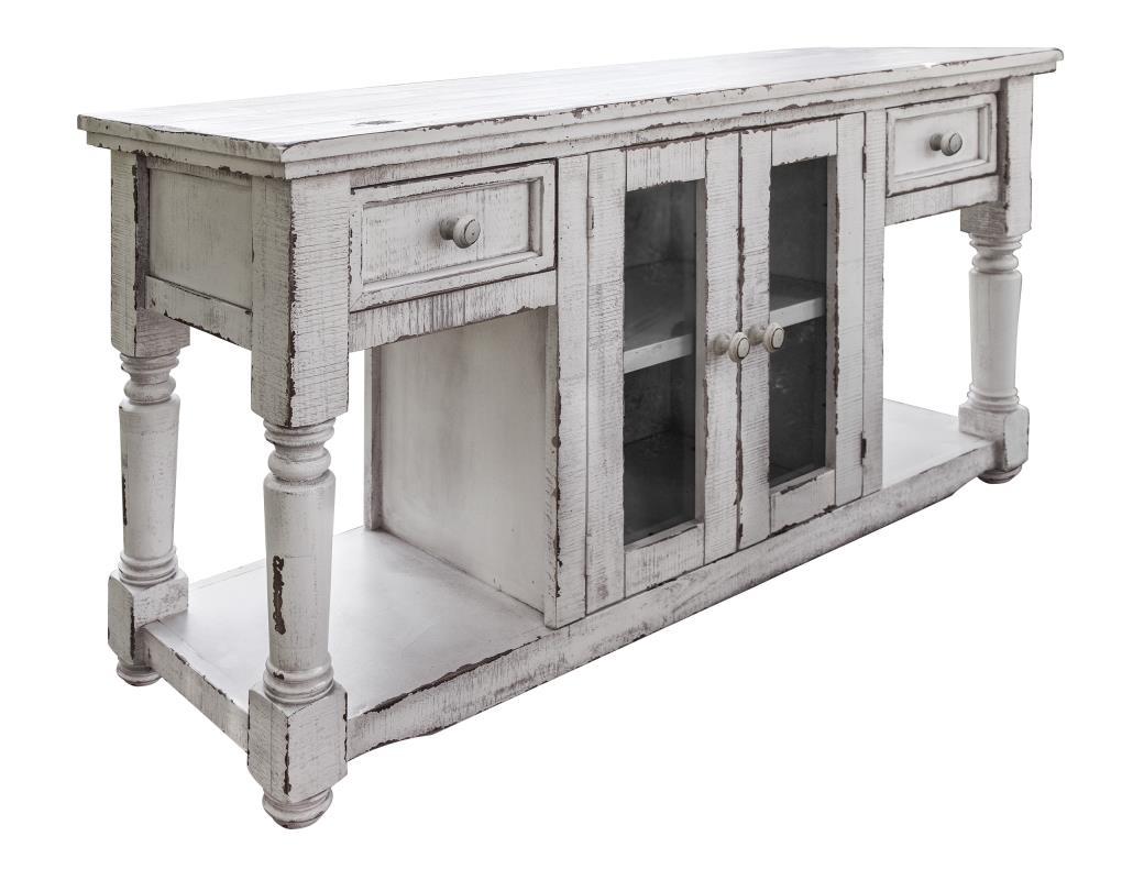 Aruba 2 Drawer and 2 Doors, Sofa Table w/ White finish