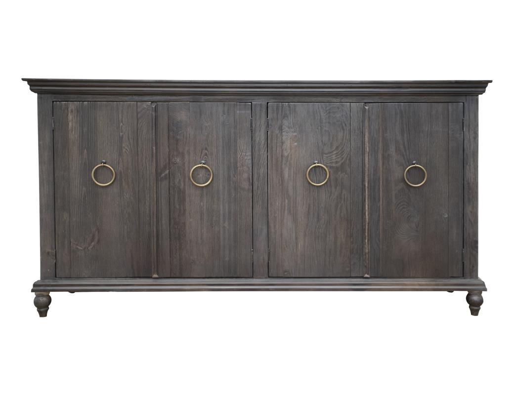 Capri Console w/4 Doors Charcoal Finish*