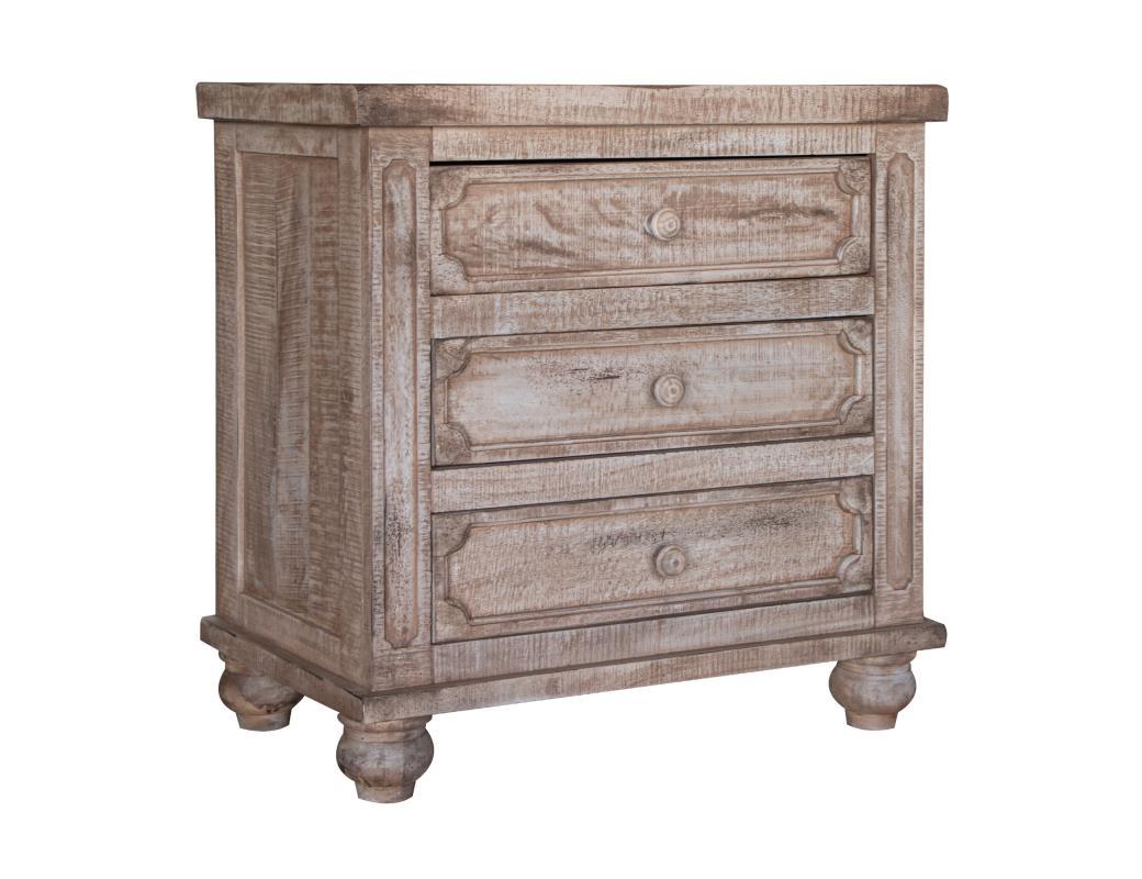 Aruba Natural 3 Drawer Night Stand