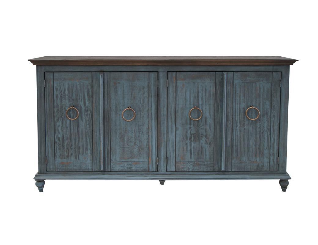 Capri Console w/4 Doors, Dark Blue finish