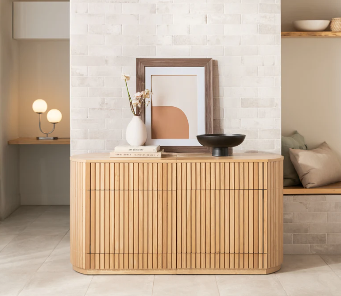 Transformer Round Sideboard - Panel Storage