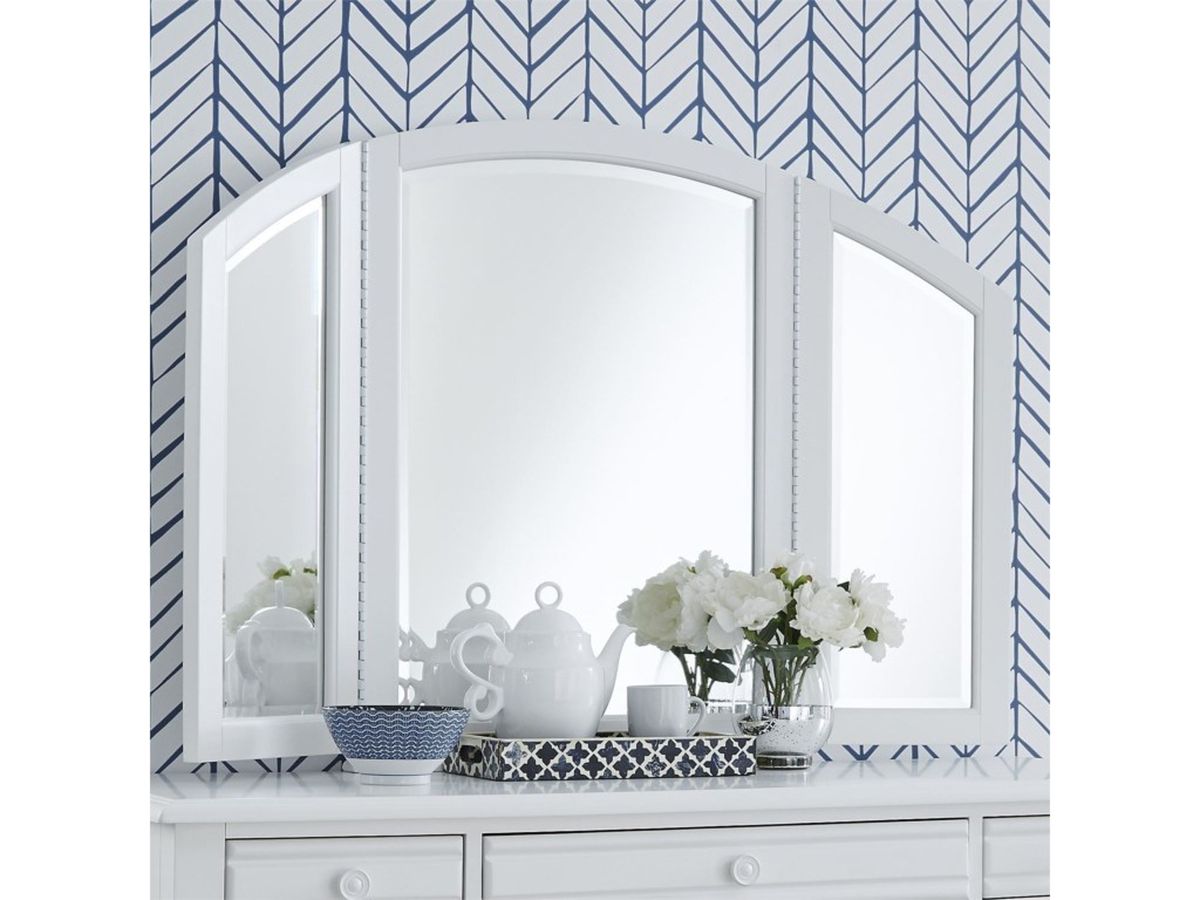 Liberty Furniture Summer House Vanity Mirror in Oyster White