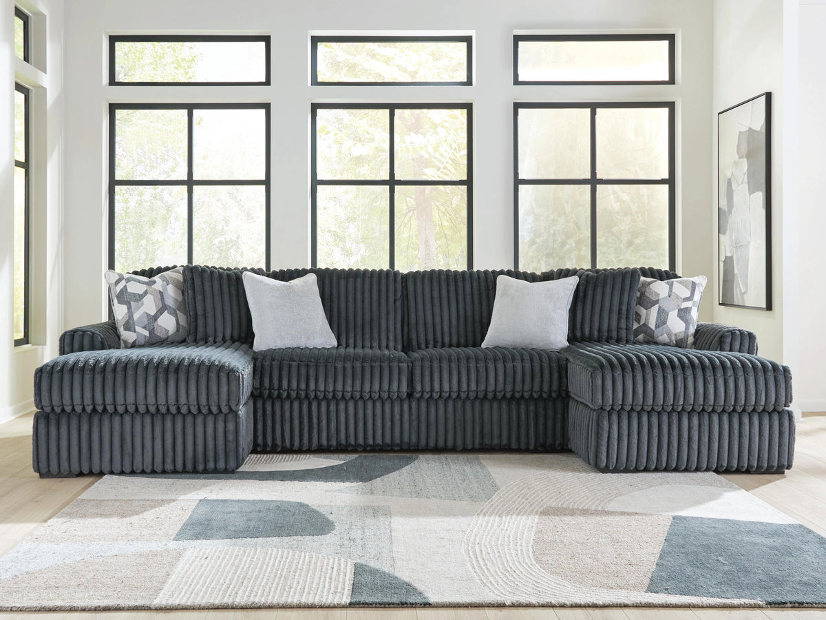 Midnight-Madness Double Chaise Sectional