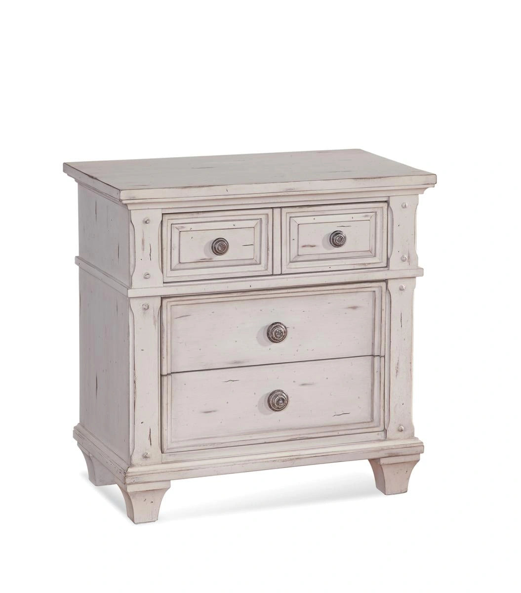 American Woodcrafters Sedona Nightstand in Cobblestone White 2410-430