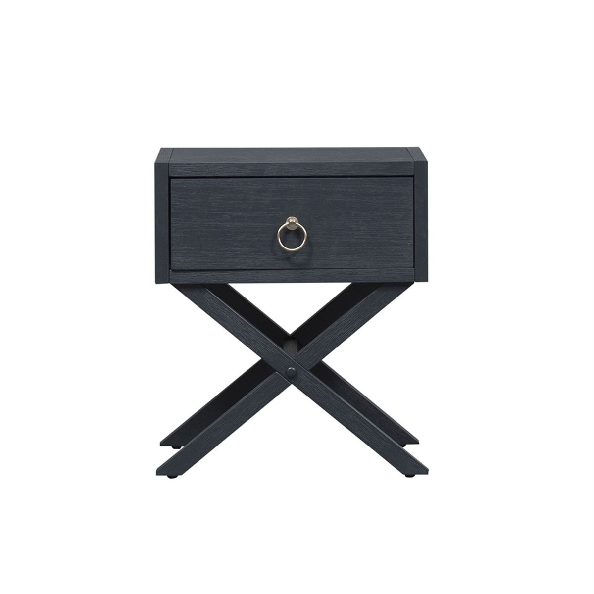Liberty Furniture Midnight 1 Drawer Accent Table in Wire Brushed Denim image