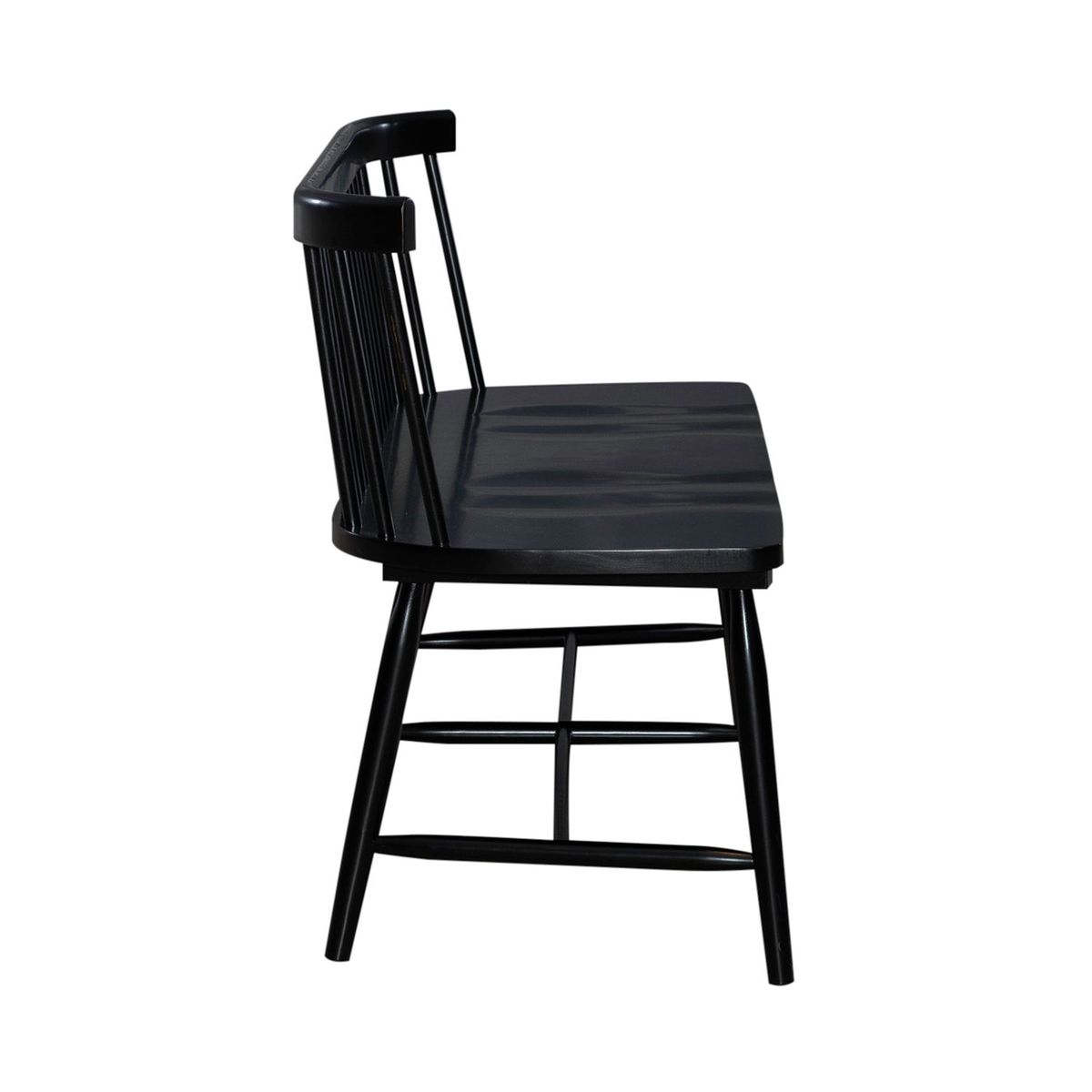 Liberty Furniture Capeside Cottage Spindle Back Dining Bench in Royal Black