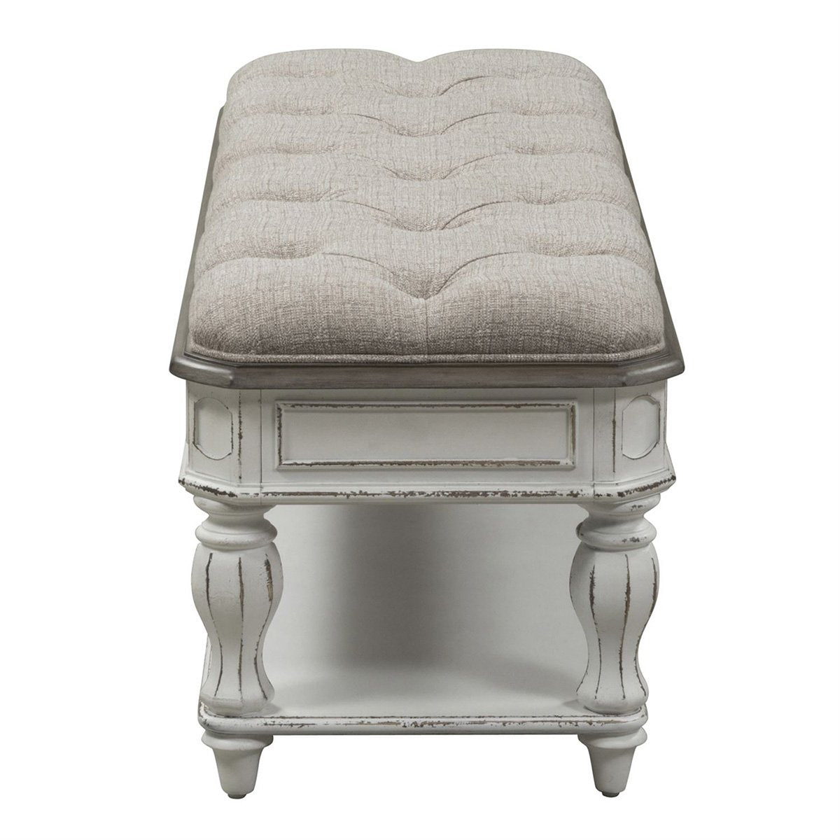Liberty Magnolia Manor Bed Bench in Antique White